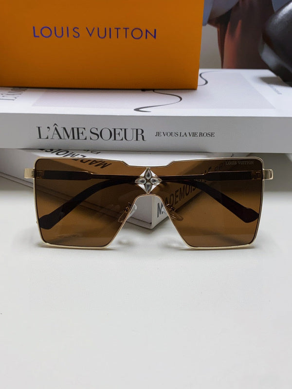 CYCLONE SUNGLASS 581374 IN GOLD METAL BRWON LENSES