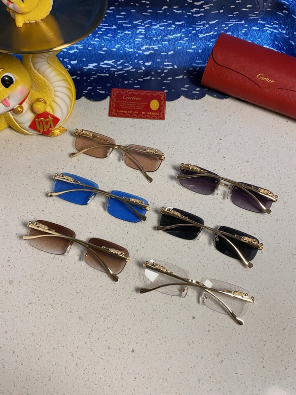 OCCHIALI DA SOLE PANTHÈRE MONTATURA RETTANGOLARE 567503 IN METALLO