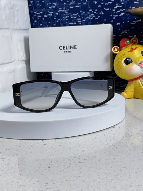 TRIOMPHE SUNGLASS 566216 IN BLACK AND WHITE ACETATE