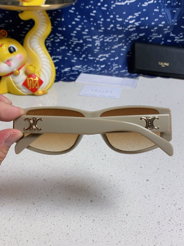 TRIOMPHE SUNGLASS 533218 IN IVORY ACETATE CAMEL LENSES