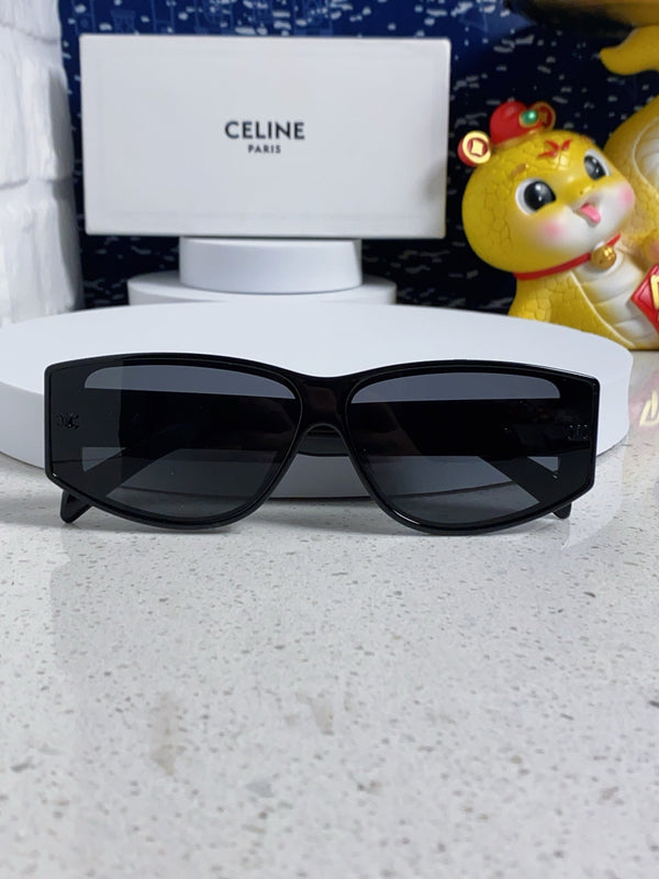 TRIOMPHE SUNGLASS 533221 IN BLACK ACETATE BLACK LOGO