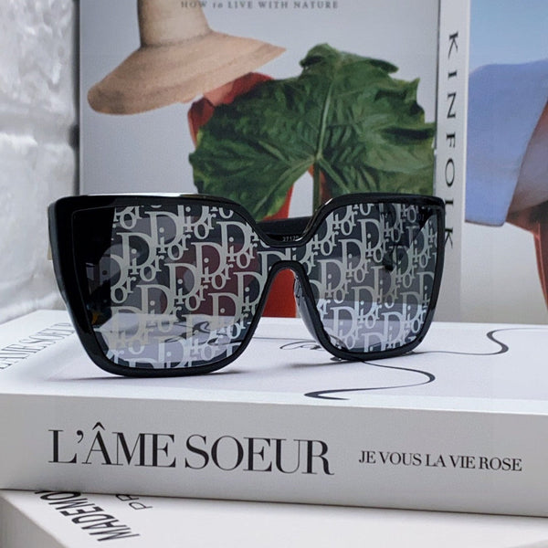 OCCHIALE DA SOLE LADY 95.22 S2F 571583 IN ACETATO NERO MASCHERINA OBLIQUA