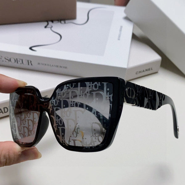 OCCHIALE DA SOLE LADY 95.22 S2F 571583 IN ACETATO NERO MASCHERINA OBLIQUA