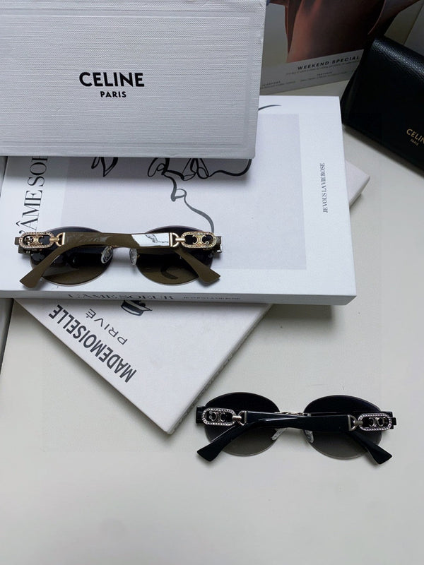 TRIOMPHE SUNGLASSES 573246 IN TAUPE BROWN METAL GRADIENT SMOKE LENSES