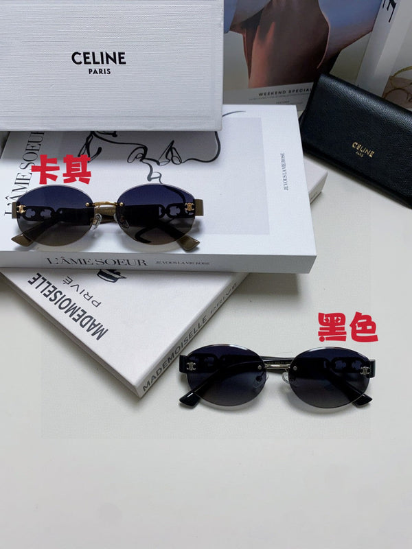 TRIOMPHE SUNGLASSES 573246 IN TAUPE BROWN METAL GRADIENT SMOKE LENSES