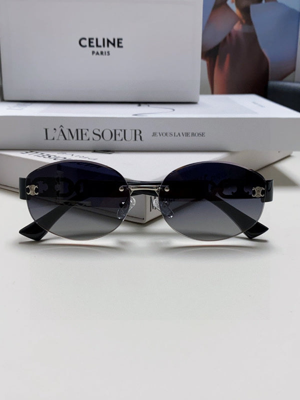 TRIOMPHE SUNGLASSES 573247 IN METAL GRADIENT SMOKE LENSES