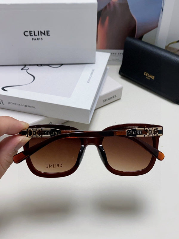 TRIOMPHE SUNGLASSES 573248 IN BROWN ACETATE METAL LOGO