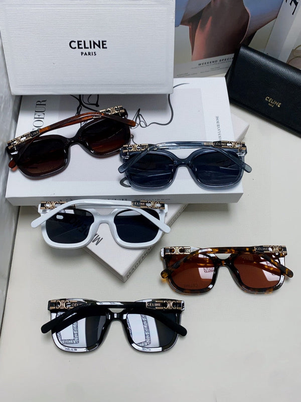 TRIOMPHE SUNGLASSES 573248 IN BROWN ACETATE METAL LOGO