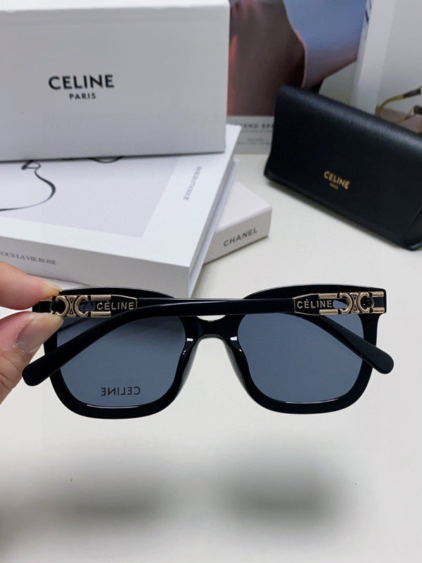 TRIOMPHE SUNGLASSES 573252 IN BLACK ACETATE METAL LOGO