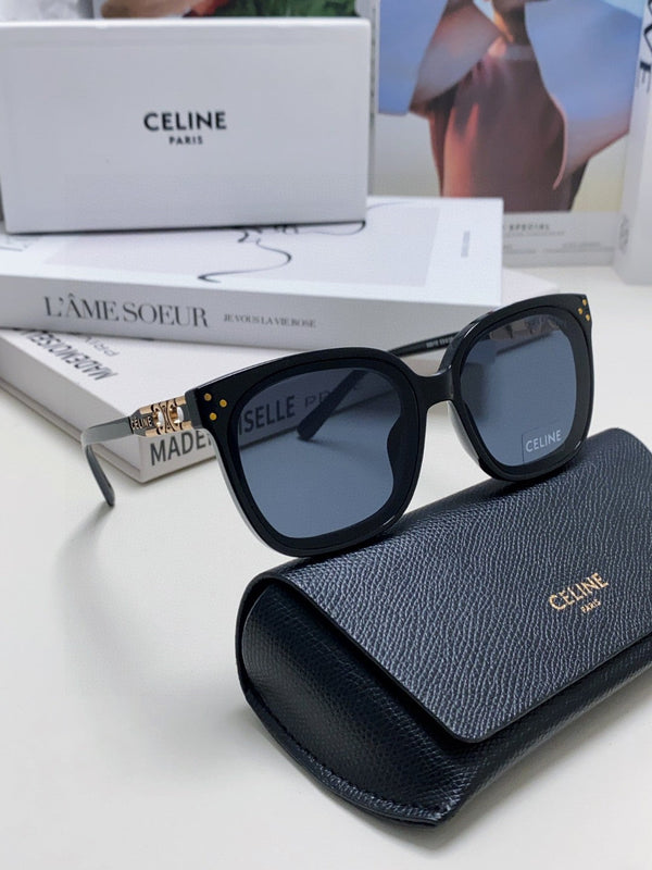 TRIOMPHE SUNGLASSES 573252 IN BLACK ACETATE METAL LOGO