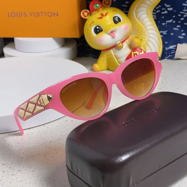 CAT EYE SUNGLASSES 576881 IN PINK AND GOLD ACETATE