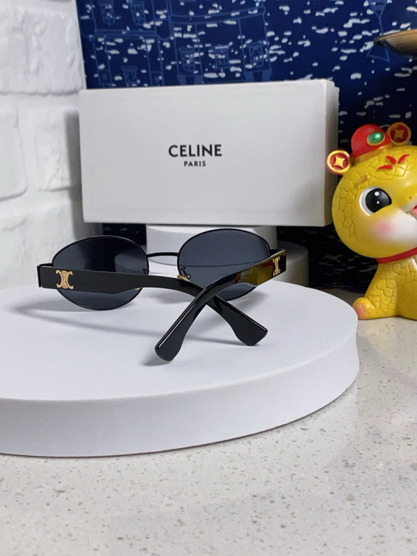 TRIOMPHE SUNGLASS 538534 IN BLACK ACETATE