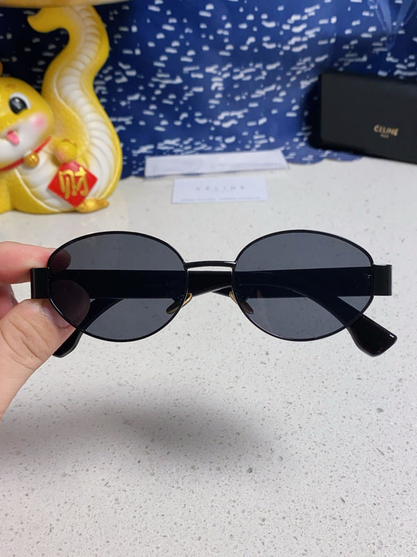 TRIOMPHE SUNGLASS 538534 IN BLACK ACETATE