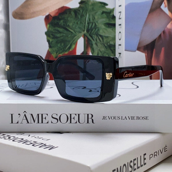 EMBOSSED LOGO RECTANGULAR FRAME SUNGLASSES 575773 IN ACETATE