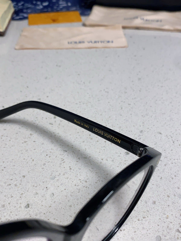 CAT EYE SUNGLASSES Z1657W IN BLACK ACETATE MONOGRAM LOGO