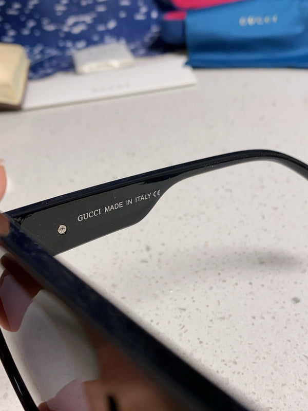 AVIATOR FRAME SUNGLASSES 575853 IN BLACK ACETATE