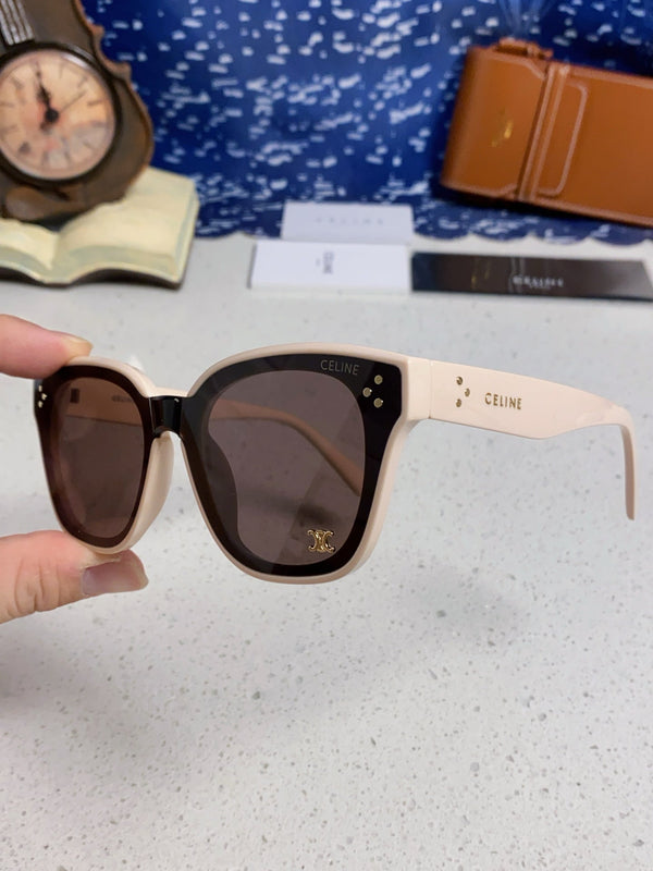 SQUARE SUNGLASS 575841 IN NUDE ACETATE