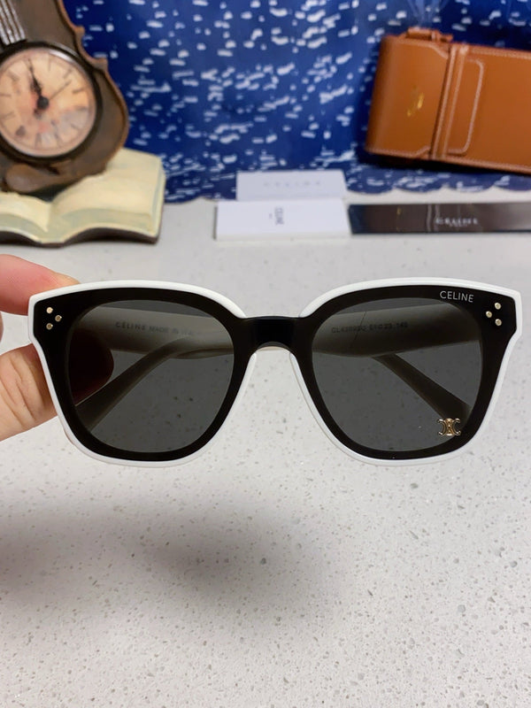 SQUARE SUNGLASS 575842 IN WHITE ACETATE