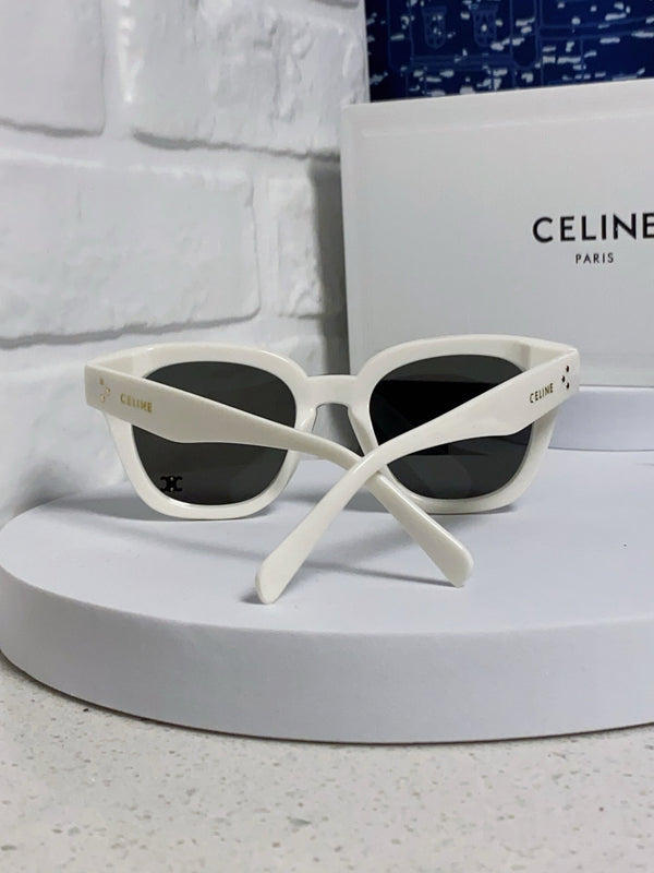 SQUARE SUNGLASS 575842 IN WHITE ACETATE