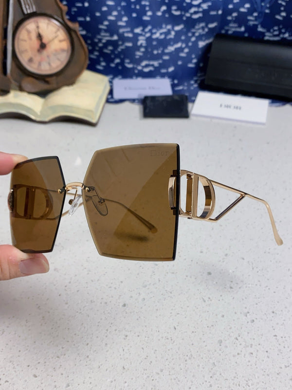 30MONTAIGNE S7U SUNGLASS 578108 IN GOLD METAL BROWN LENSES