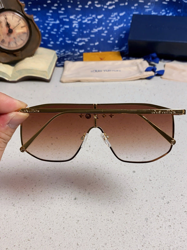 GOLDEN MASK SUNGLASSES 582733 IN GOLD METAL BROWN SMOKE LENSES