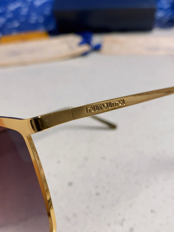 GOLDEN MASK SUNGLASSES 582734 IN GOLD METAL GREY SMOKE LENSES