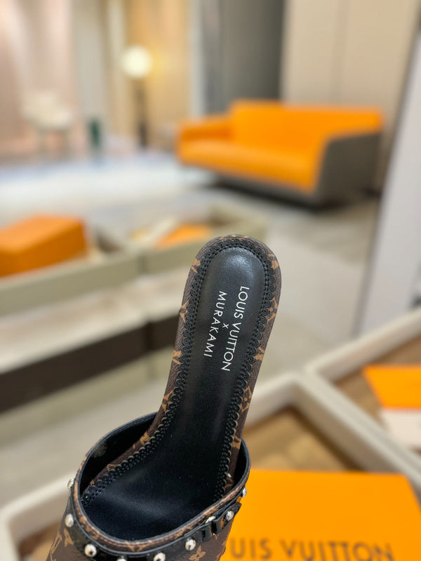 LV x TM 6AM Mule 4cm Marrone Tela rivestita Monogram 241212