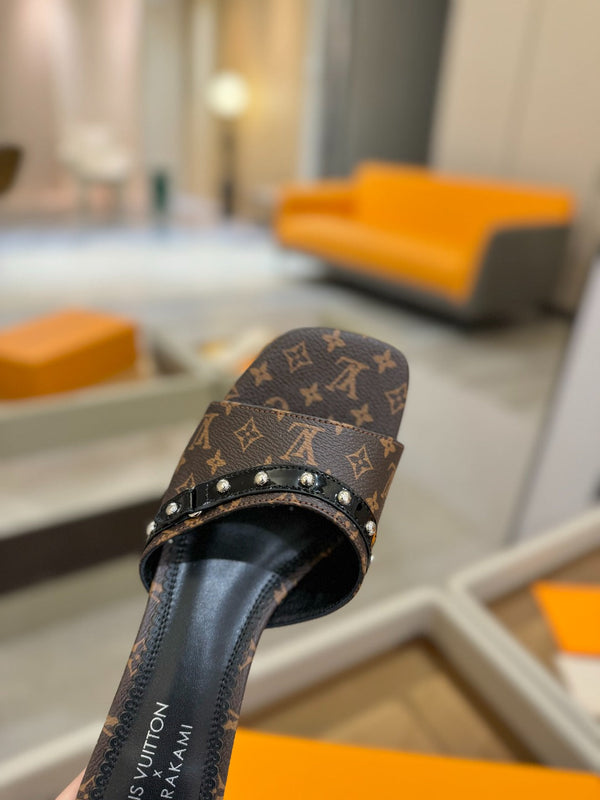 LV x TM 6AM Mule 4cm Marrone Tela rivestita Monogram 241212