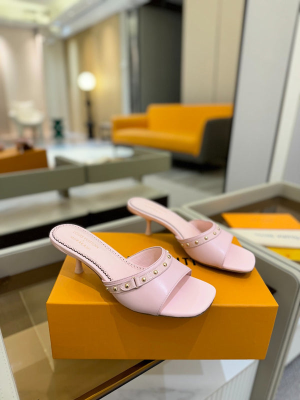 LV x TM 6AM Mule 4cm Rosa Pelle di Pecora 241216