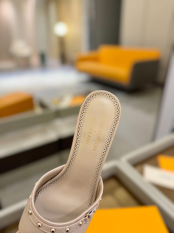 LV x TM 6AM Mule 4cm Beige Pelle di pecora 241217