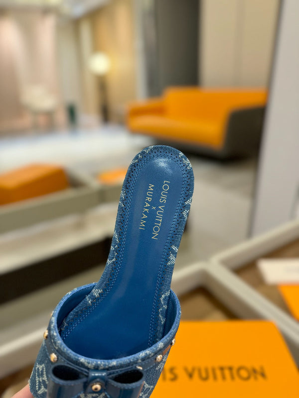 LV x TM 6AM Flat Mule Blue Denim 241224