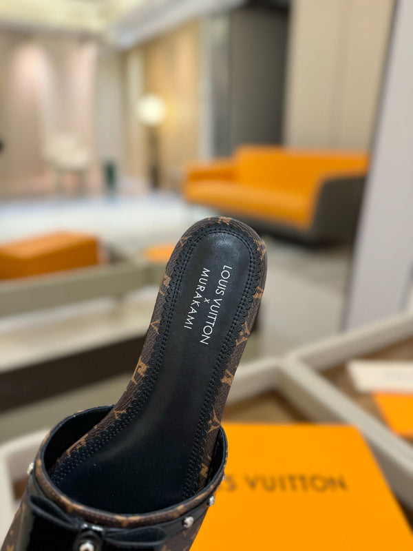 LV x TM 6AM Flat Mule Brown Monogram coated canvas 241223