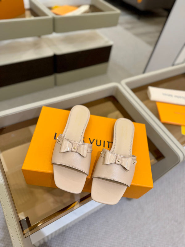 LV x TM 6AM Flat Mule Beige Montone 241222
