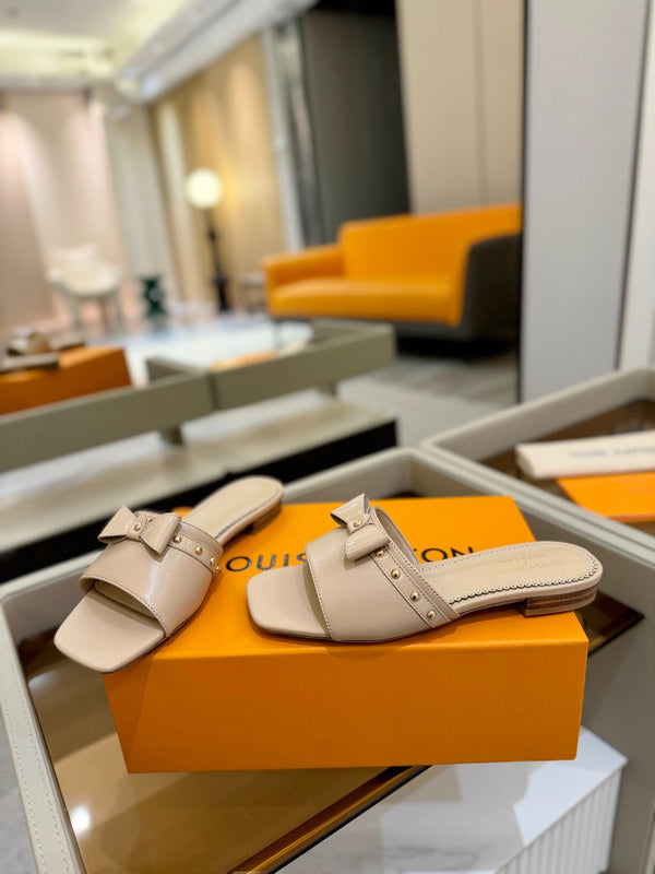 LV x TM 6AM Flat Mule Beige Montone 241222