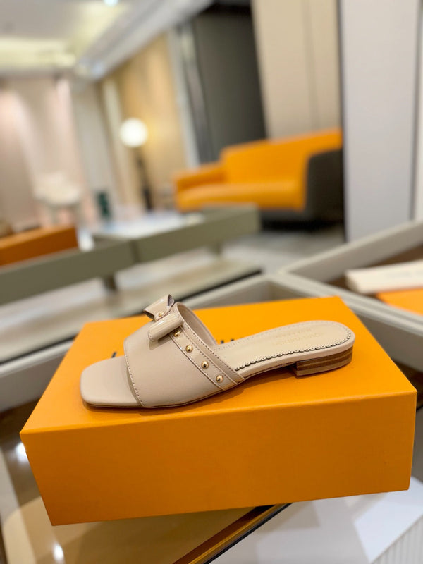 LV x TM 6AM Flat Mule Beige Montone 241222