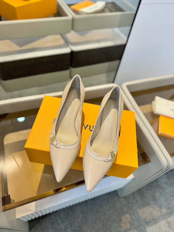 6AM 5.5cm Décolleté in pelle beige 241206