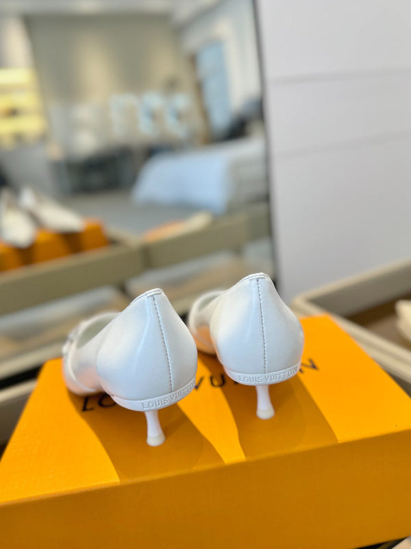 6AM 5.5cm Décolleté in pelle bianca 241207