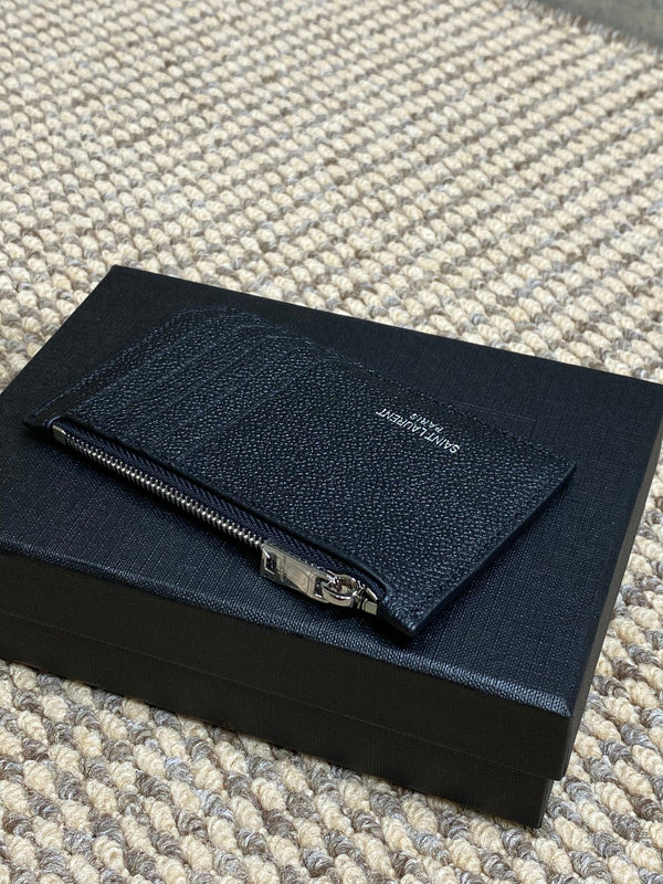 YSL Zip Card Case Cowhide
