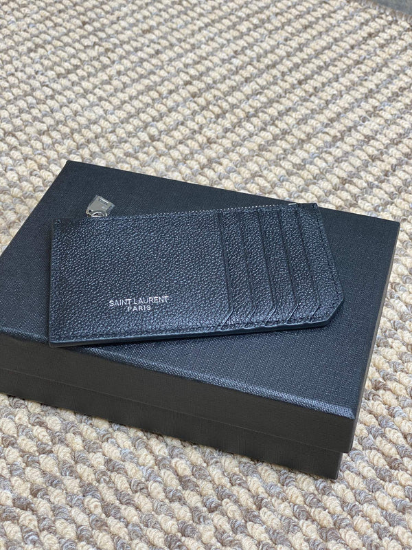 YSL Zip Card Case Cowhide