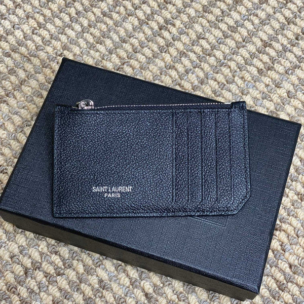 YSL Zip Card Case Cowhide