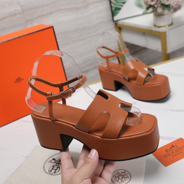 HM Jam 70 sandal In Brown Calfskin 120301