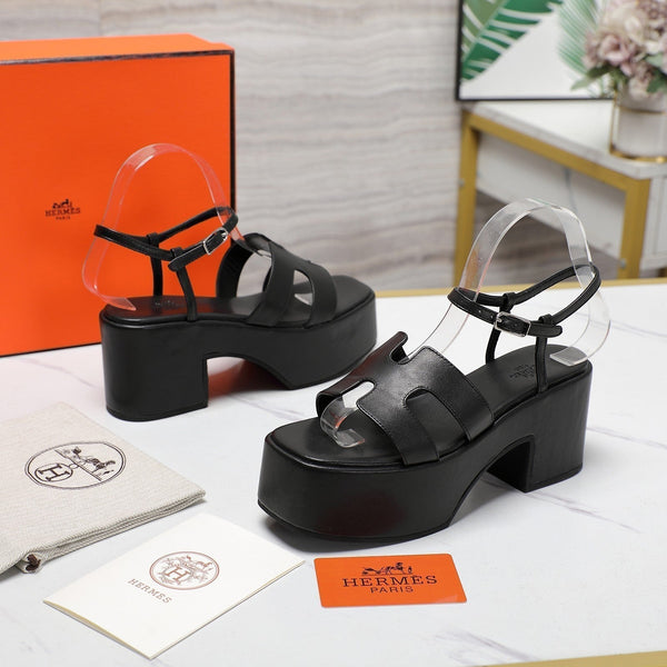 HM Jam 70 sandal In Black Calfskin 120305