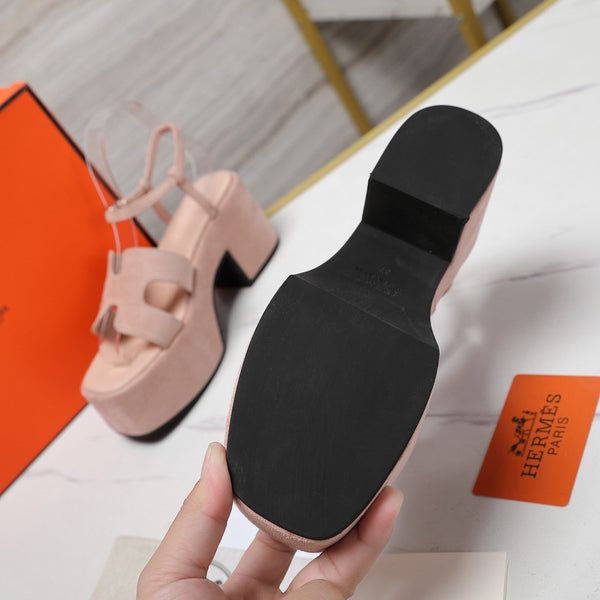 HM Jam 70 sandal In Light Pink Calfskin 120307