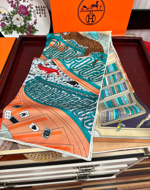 Mystere Au 24 Scarf 90 CM In Colorful Silk  293140