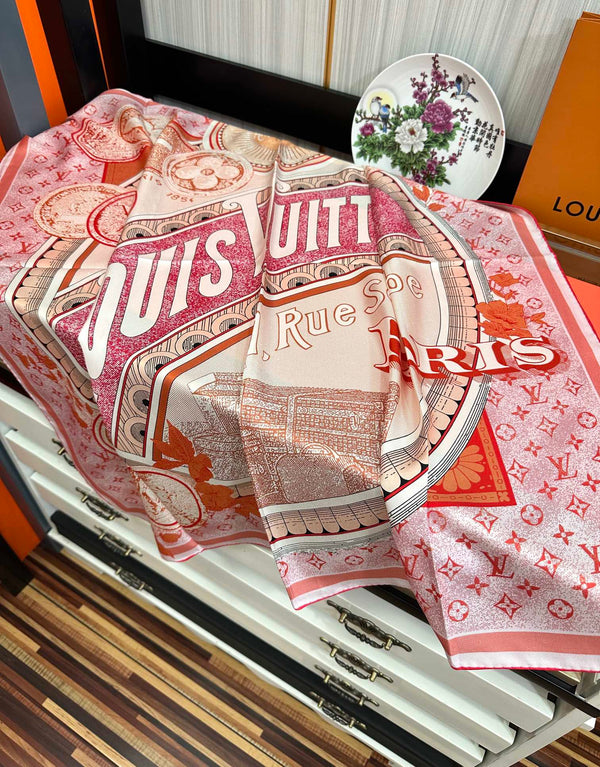 SCIARPA QUADRATA IN SETA MARVELOUS TRUNKS 90 CM ROSA 399996