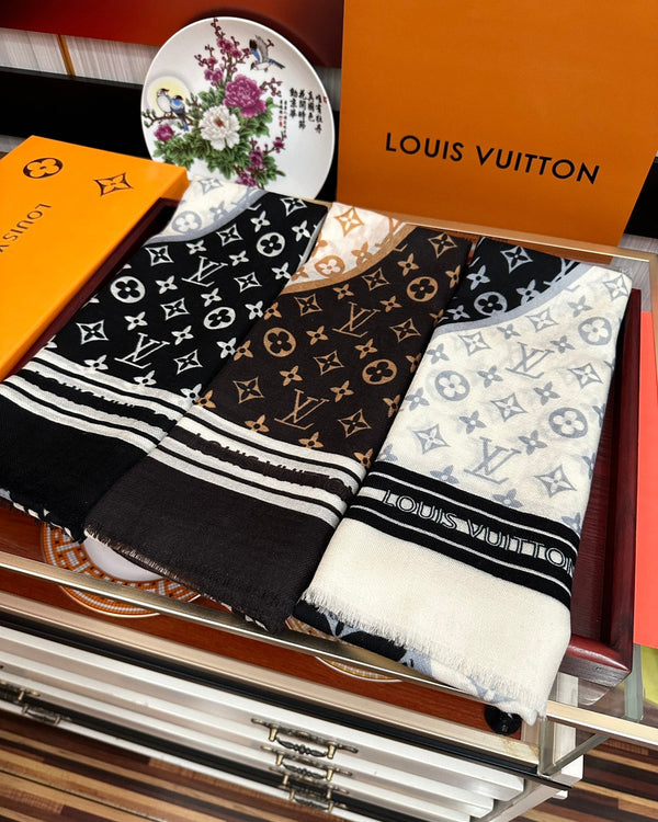 SCARF 200 CM IN BROWN CASHMERE 400031