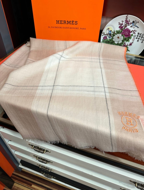 Scarf 90 Cm Beige Mix White Caro Cashmere