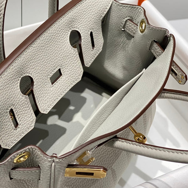 HM Birkin 20cm Pearl Gray Togo Leather Gold Hardware