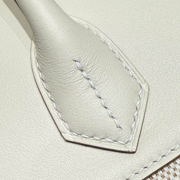 HM Birkin 30 Milkshake White Canvas with Swift Leather Silver Hardware 237310