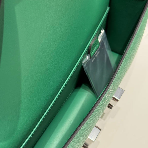 HM Constance Elan 24 Green Epsom Silver Hardware 237333